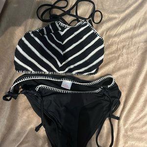 Black and white bathing suit